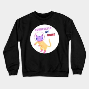 Cat in Space is very Happy Crewneck Sweatshirt